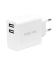 Lader 230V 2xUSB-A 12W LogiLink Wit