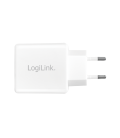 Lader 230V 2xUSB-A 12W LogiLink Wit
