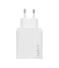 Lader 230V 4xUSB-A 24W LogiLink Wit