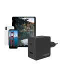 Lader 230V 1xUSB-C 18W+1xUSB-A 18W LogiLink Zwart