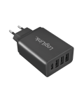 Lader 230V 1xUSB-C 15W+3xUSB-A 12W LogiLink Zwart