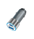 Lader Auto 1xUSB-C 18W + 1xUSB-A 18W LogiLink Zilver