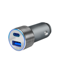 Lader Auto 1xUSB-C 18W + 1xUSB-A 18W LogiLink Zilver