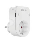 LogiLink Stekkerdoos met 2xUSB-A 17W