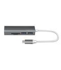 LogiLink 3 Port, USB-C --> USB-A 3.0 + cardreader