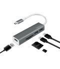LogiLink 3 Port, USB-C --> USB-A 3.0 + cardreader