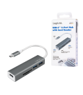 LogiLink 3 Port, USB-C --> USB-A 3.0 + cardreader