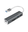 LogiLink 3 Port, USB-A --> USB-A 3.0 + cardreader