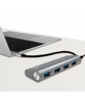 LogiLink 4 Port, USB-C --> USB-A 3.0 Passief