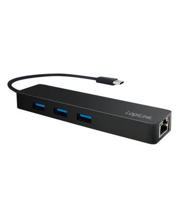 LogiLink 3 Port, USB-C --> USB-A 3.0 + Netwerkadapter
