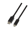 USB-C 3.2 (M) --> Displayport (M) 3.00m LogiLink