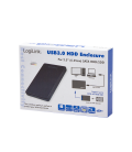 2.5" Logilink Enclosure USB3.0 / SATA / Zwart