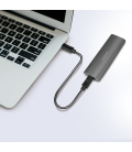 M.2 PCIe NVMe Logilink SSD-behuizing USB-C / Zwart