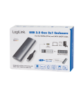 M.2 PCIe NVMe Logilink SSD-behuizing USB-C / Zwart