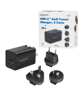 LogiLink Universele Reisadapter 1xUSB-C 30W+1xUSB-A 30W
