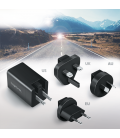 LogiLink Universele Reisadapter 1xUSB-C 30W+1xUSB-A 30W