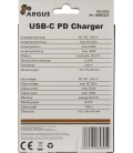Lader 230V 1xUSB-C 100W Argus PD-2100 Zwart
