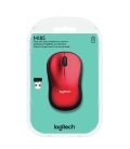 Logitech M185 Optical USB Rood-Zwart Retail Wireless