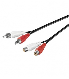Audio 2x cinch 1.50m Verlenging Goobay