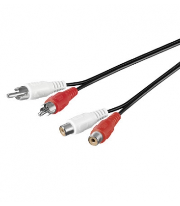 Audio 2x cinch 1.50m Verlenging Goobay