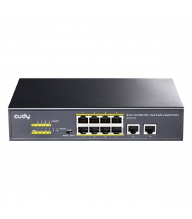 Cudy 8 Poort 100Mbit Unmanaged PoE+/2xUp 100Mbit