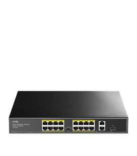Cudy 16 Poort 100Mbit PoE+ /2xUplink /1xCombo SFP