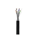 Cat7 Outdoor 100m. S/FTP Zwart Goobay AWG23 Cu