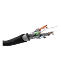 Cat7 Outdoor 100m. S/FTP Zwart Goobay AWG23 Cu