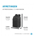 Tas 17,3" HP Professional Backpack Zwart