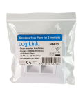 Inbouwdoos 2xKeystone Module LogiLink Signal Wit