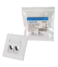 Inbouwdoos 2xKeystone Module LogiLink Signal Wit
