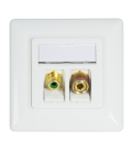 Inbouwdoos 2xKeystone Module LogiLink Signal Wit