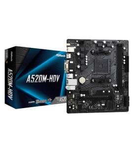 ASRock AM4 A520M-HDV - DDR4/M.2/HDMI/DVI/VGA/µATX