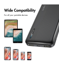 Power Bank 10000mAh LogiLink 1xUSB-C, 2x USB-A Zwart