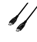 USB 2.0 C  USB-C 1.00m LogiLink Zwart, OLED display