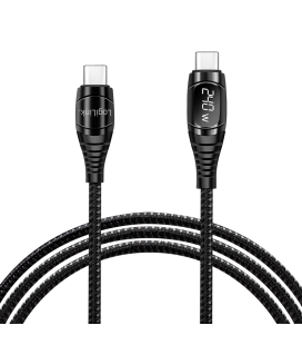USB 2.0 C  USB-C 2.00m LogiLink Zwart, OLED display