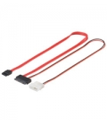 SATA Goobay 0,3m 1.5GBs / 3GBs Slimline + voeding