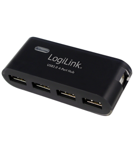 LogiLink 4 Port Hub, USB 2.0 actief Zwart