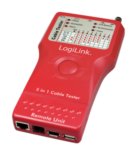 LogiLink Kabeltester RJ45/11/BNC/USB/IEEE1394