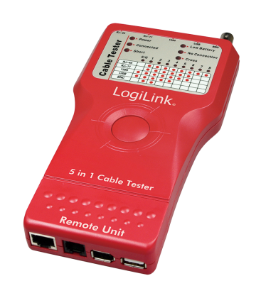 LogiLink Kabeltester RJ45/11/BNC/USB/IEEE1394