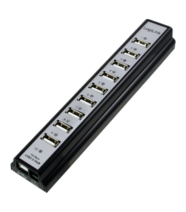 LogiLink 10 Port Hub, USB 2.0 actief Zwart