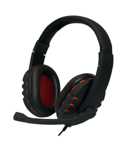 LogiLink Stereo Headset met Microphone zwart/rood