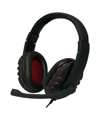 LogiLink Stereo Headset met Microphone zwart/rood