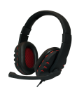 LogiLink Stereo Headset met Microphone zwart/rood
